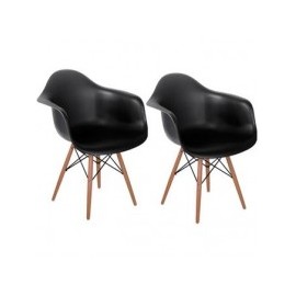 Set 2 Sillón Keiä Eames Negros