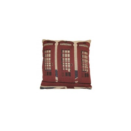 Cojín Decorativo Caseta Telefónica 45X45 Rojo