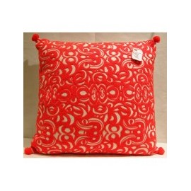 Cojín Decorativo India Bordado 45X45 Rojo