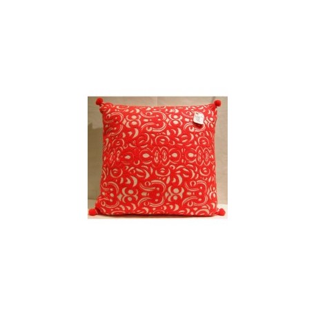 Cojín Decorativo India Bordado 45X45 Rojo