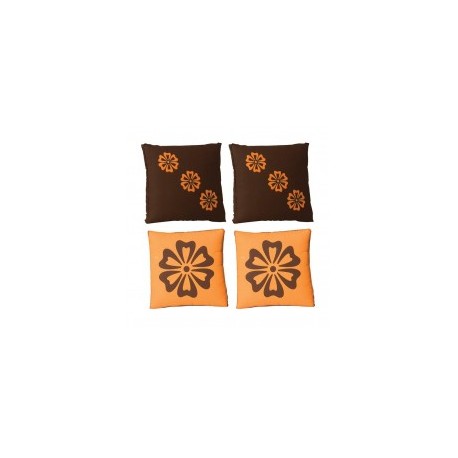 Juego de De 4 Cojines Decorativos Tangerine