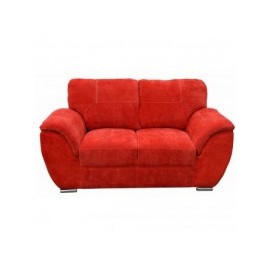 Love Seat Moderno Pekin Fabou Muebles - Rojo