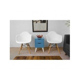 Set 2 Sillón Keiä Eames Blancos