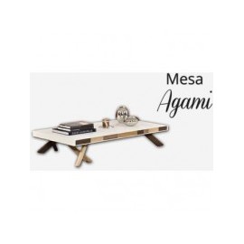 Mesa de Centro Agami-Blanco con Nogal