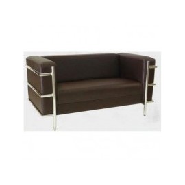 Sofa Minimalista Sala Modernista 2p Piel...